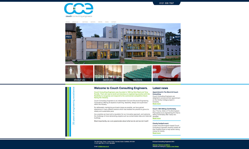 Couch Consulting Engineering website