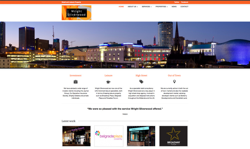 Wright Silverwood website
